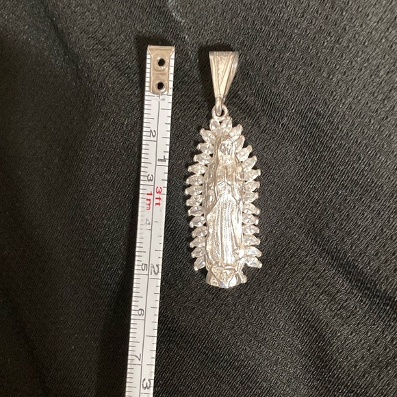 925 silver/zirconia Our Lady of Guadalupe pendant - Picture 5 of 7